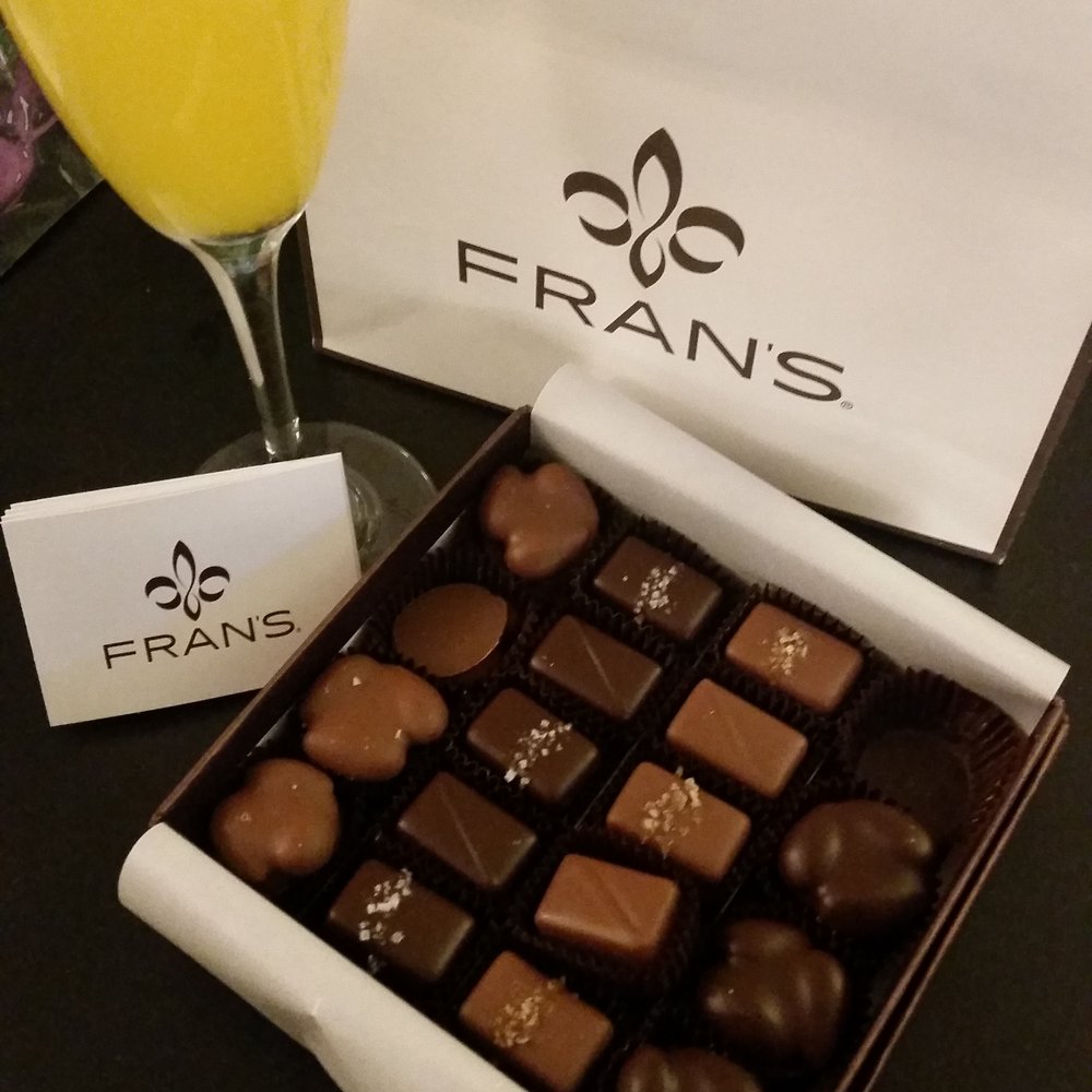 Fran's Chocolates - Yummy treat from Seattle! Loving the sea salt caramel with milk chocolate and the almond chocolate! - Chocolatiers & Shops Near Me - Seattle, Washington