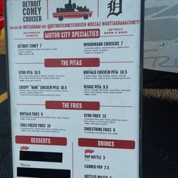 Detroit Coney Cruiser - Menu
