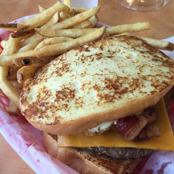 Phil's Icehouse - sourdough bread, bacon, egg and cheese - Burgers Near Me - Austin, Texas