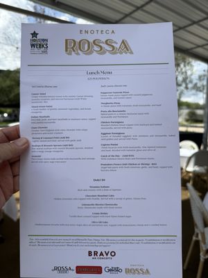 Menu photo 2 Enoteca Rossa Bellaire, TX