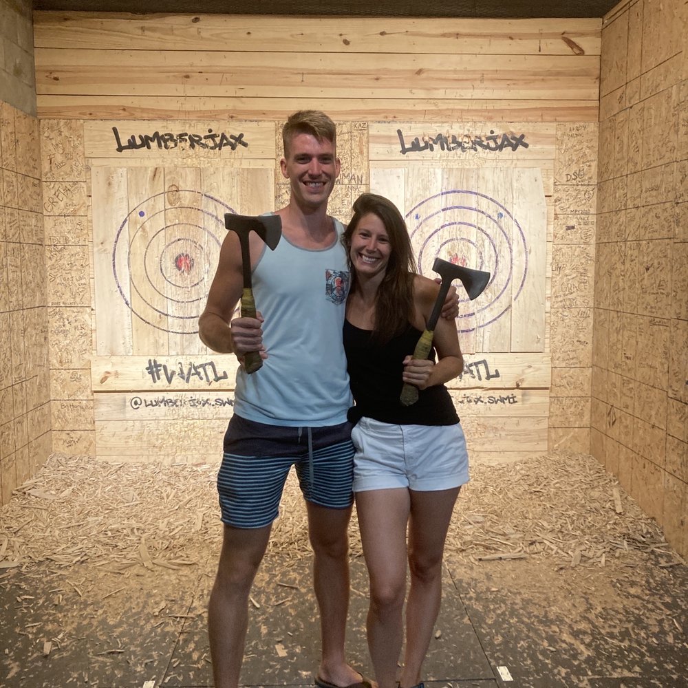Lumberjax: Urban Axe Throwing - I might have won, but we both had so much fun - Axe Throwing Near Me - St. Joseph, Michigan Lumberjax: Urban Axe Throwing - I might have won, but we both had so much fun - Axe Throwing Near Me - St. Joseph, Michigan