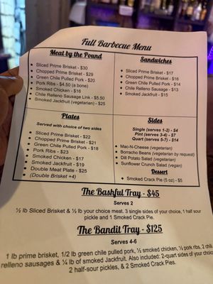 Menu photo 4 Bashful Bandit Barbecue Tucson, AZ