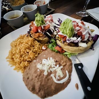 Agave Azul Kitchen & Tequila Bar - Grilled and shredded chicken sopes - Mexican Near Me - Hughson, California Agave Azul Kitchen & Tequila Bar - Grilled and shredded chicken sopes - Mexican Near Me - Hughson, California