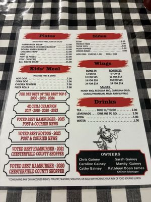 Menu photo 3 Bill's Grill Patrick, SC Menu photo 3 Bill's Grill Patrick, SC