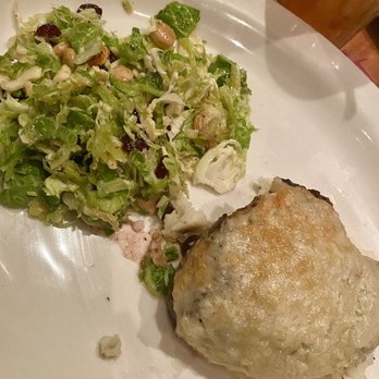The White Chocolate Grill - Parmesan Crusted Filet 8 oz.with Brussels Sprouts. AMAZING! So tender - American Near Me - Phoenix, Arizona