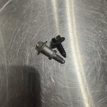 South Shore Mitsubishi - Left bolt was appropriately placed to hold together the turbo. Bolt on the right is aftermarket and wrong size. - Car Dealers Near Me - Freeport, New York South Shore Mitsubishi - Left bolt was appropriately placed to hold together the turbo. Bolt on the right is aftermarket and wrong size. - Car Dealers Near Me - Freeport, New York