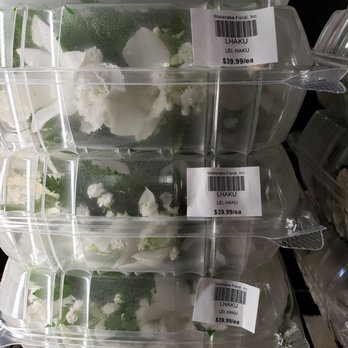 Watanabe Floral - White orchid, carnation and baby's breath haku lei, perfect for a wedding! ($39.99) - Florists Near Me - Honolulu, Hawaii Watanabe Floral - White orchid, carnation and baby's breath haku lei, perfect for a wedding! ($39.99) - Florists Near Me - Honolulu, Hawaii