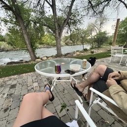 Patio area for campers to use