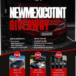 New Mexico Tint - Like follow and share. For free Giveaway
