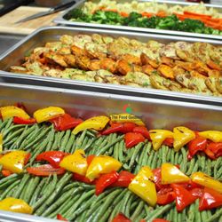 The Food Quotient - Roasted veggie trays for a family-style catering order