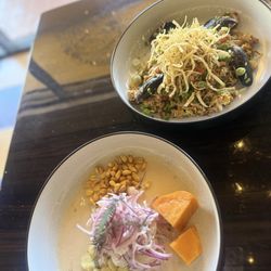 Ceviche and seafood rice