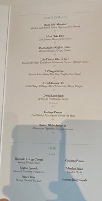 Menu photo 1 The Northall London, XGL Menu photo 1 The Northall London, XGL