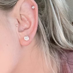 Tragus & Helix piercings
