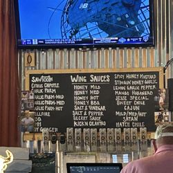 Sawtooth Bar & Grill - Wing menu
