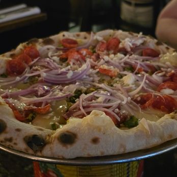 Mani Osteria & Bar - Red Onion & Pistachio Pizza - Italian Near Me - Ann Arbor, Michigan