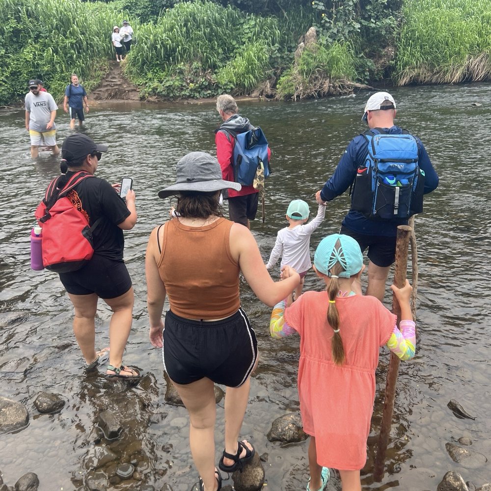 Kayak Wailua Tours - Kyle leading us across the stream - Tours Near Me - Kapaa, Hawaii