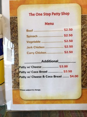 Menu photo 2 One Stop Patty Shop New York, NY