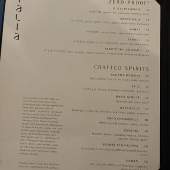 Talia Kitchen - Menu 5.17.25 - Bars Near Me - Murrieta, California