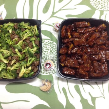 Panda Express - Beef broccoli and Asian ribs very yummy!! - Chinese Near Me - Kapaa, Hawaii