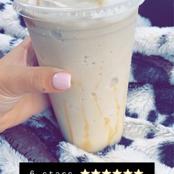 Caliber Coffee - Butterbeer Frappe with almond milk - Coffee & Tea Near Me - Nashville, Tennessee Caliber Coffee - Butterbeer Frappe with almond milk - Coffee & Tea Near Me - Nashville, Tennessee