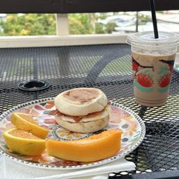 Egger Florian and Coconut Mocha. Simple yet delicious (and the fruit was fresh!)
