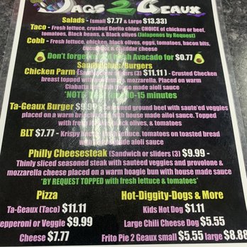 Daqs 2 Geaux - Menu - New American Near Me - Mesquite, Texas