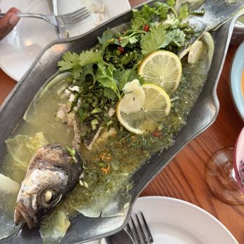 Fish Cheeks - Branzino Steamed Fish - Thai Near Me - Brooklyn, New York Fish Cheeks - Branzino Steamed Fish - Thai Near Me - Brooklyn, New York