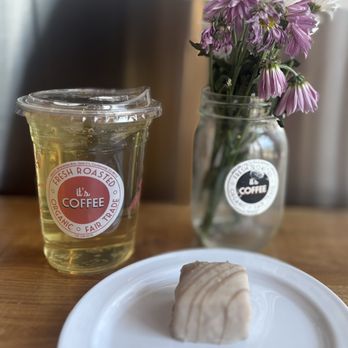 It's Coffee - Portrait mode of my iced green tea and cheesecake pop (salted caramel) - Coffee & Tea Near Me - Centennial, Colorado It's Coffee - Portrait mode of my iced green tea and cheesecake pop (salted caramel) - Coffee & Tea Near Me - Centennial, Colorado