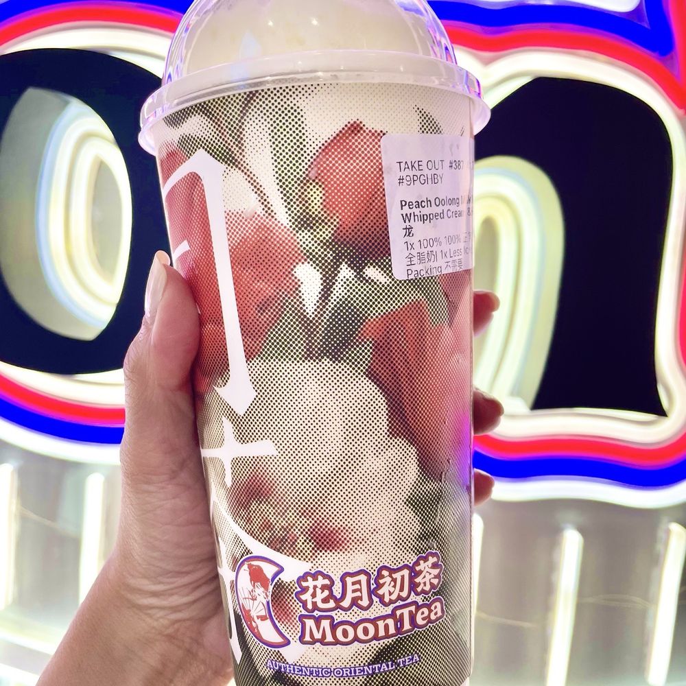 MoonTea - peach oolong milk tea w/ whipped cream 10/10 - Coffee & Tea Near Me - Sunnyvale, California MoonTea - peach oolong milk tea w/ whipped cream 10/10 - Coffee & Tea Near Me - Sunnyvale, California