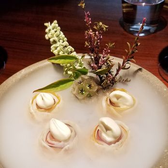 Atelier Crenn - Tuesday, September 3rd, 2019 - Grand Tasting Menu ($335) - Geoduck, Sea Urchin & Stone Fruits - French Near Me - San Francisco, California