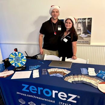 Zerorez Treasure Coast - John & Sierra at a holiday chamber of commerce event - Carpet Cleaning Near Me Zerorez Treasure Coast - John & Sierra at a holiday chamber of commerce event - Carpet Cleaning Near Me