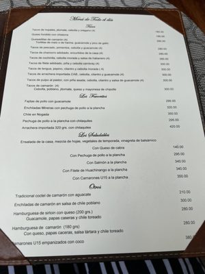Menu photo 2 María Xoconostle San Miguel de Allende, GUA Menu photo 2 María Xoconostle San Miguel de Allende, GUA