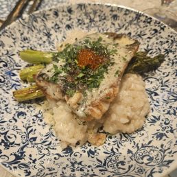 Seabass and lemon risotto
