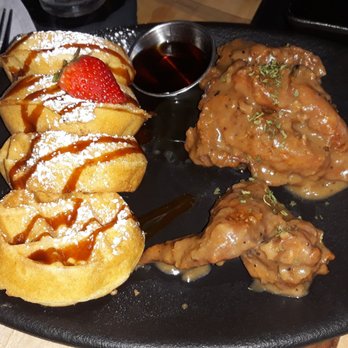 Taste Bar + Kitchen - Smothered chicken and waffles - Cocktail Bars Near Me - Houston, Texas Taste Bar + Kitchen - Smothered chicken and waffles - Cocktail Bars Near Me - Houston, Texas