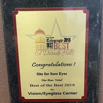 Site for Sore Eyes - Folsom - Award - Eyewear & Opticians Near Me - Folsom, California