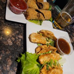 Chap's Taproom - Potsticker & cheesestake egg rolls