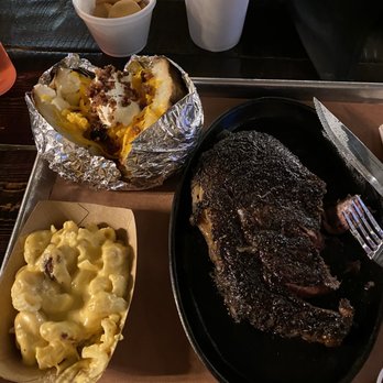Ruston Cattle Company - WAGYU Ribeye, Mac and cheese, loaded baked potato. - Steakhouses Near Me - Ennis, Texas Ruston Cattle Company - WAGYU Ribeye, Mac and cheese, loaded baked potato. - Steakhouses Near Me - Ennis, Texas