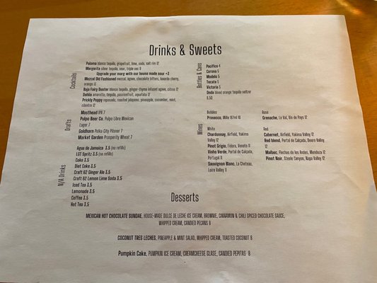 Menu photo 2 Paloma Shaker Heights, OH
