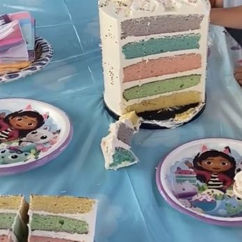 CC's Macarons and Desserts - Look at the beautiful colors inside! It took me awhile to figure out how to cut it! - Macarons Near Me CC's Macarons and Desserts - Look at the beautiful colors inside! It took me awhile to figure out how to cut it! - Macarons Near Me