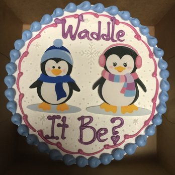 Sweet C's - Our awesome gender reveal cake! To keep it more cost efficient she did a print for us and we love how it turned out! - Cupcakes Near Me