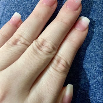 America Nails & Spa - Ombré powder dip with pink and white with a glittered accent. - Nail Salons Near Me - Thousand Oaks, California America Nails & Spa - Ombré powder dip with pink and white with a glittered accent. - Nail Salons Near Me - Thousand Oaks, California