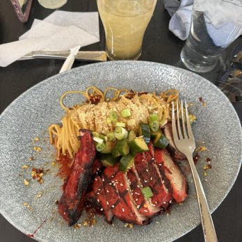 Lamplight Lounge - Vietnamese Pork Chop with spicy garlic noodles - New American Near Me - Anaheim, California Lamplight Lounge - Vietnamese Pork Chop with spicy garlic noodles - New American Near Me - Anaheim, California