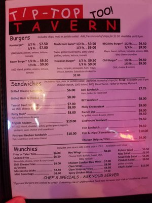 Menu photo 8 Tip Top Tavern Vancouver, WA