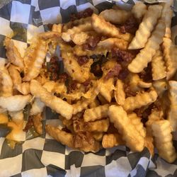 Aversboro Restaurant and Sports Bar - Sad looking loaded fries.