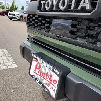 Pueblo Toyota - Broken grill and scratches on the Toyota letters.. clearly there was a front collision. Was not disclosed!! - Car Dealers Near Me - Pueblo, Colorado Pueblo Toyota - Broken grill and scratches on the Toyota letters.. clearly there was a front collision. Was not disclosed!! - Car Dealers Near Me - Pueblo, Colorado