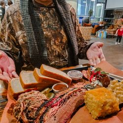 Sweet Smoke BBQ - Happy man with platter