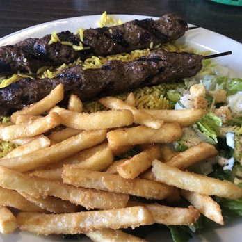 Green Corner Restaurant - Lamb with Ceasar salad, rice and fries. - Mediterranean Near Me - Chandler, Arizona Green Corner Restaurant - Lamb with Ceasar salad, rice and fries. - Mediterranean Near Me - Chandler, Arizona