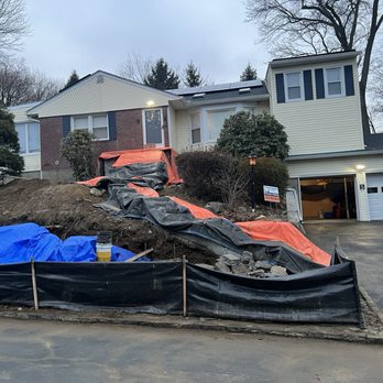 Driveway Masters - Project site neatly buttoned up for the night - Masonry/Concrete Near Me - Bedford Hills, New York Driveway Masters - Project site neatly buttoned up for the night - Masonry/Concrete Near Me - Bedford Hills, New York