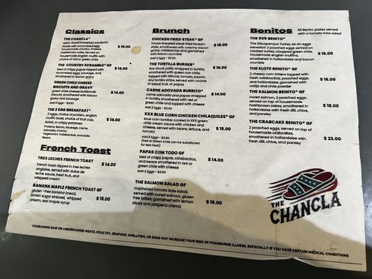 Menu photo 3 The Chancla ABQ Albuquerque, NM Menu photo 3 The Chancla ABQ Albuquerque, NM
