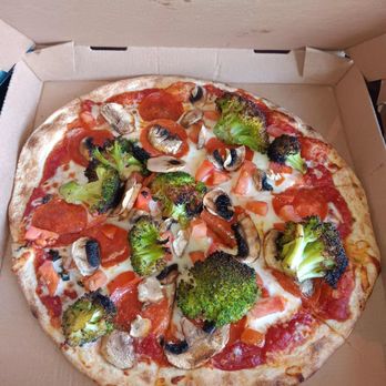 MOD Pizza - Custom Mod Pizza with red sauce, crushed garlic, basil, pepperon, mushrooms, and broccoli! Delicious - Pizza Near Me - Huntington Beach, California MOD Pizza - Custom Mod Pizza with red sauce, crushed garlic, basil, pepperon, mushrooms, and broccoli! Delicious - Pizza Near Me - Huntington Beach, California